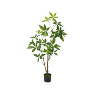 Albero dei soldi artificiale Garvee, 4 piedi, Pachira da interno, portafortuna, facile da pulire, foglie personalizzabili, durevoli, decorazione per ufficio e soggiorno, verde