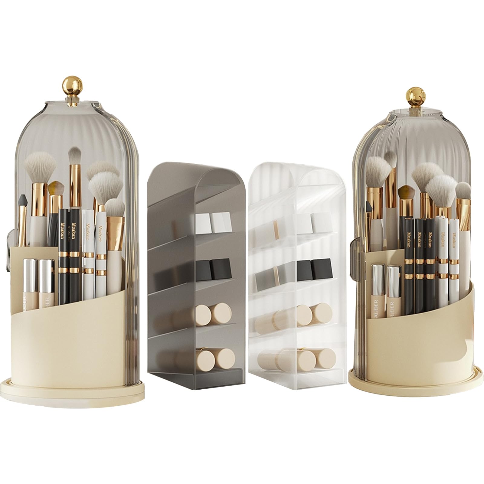 Garvee Porta Trucchi Organizzatore, Ruotabile a 360°, Grande Capacità di Stoccaggio Cosmetici per Toeletta, Ufficio, Bagno, Nero