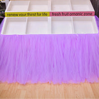 Gonna da tavolo in tulle lilla Garvee – Elastica e soffice, per tavoli rettangolari o rotondi, ideale per matrimoni, baby shower, compleanni e decorazioni per feste