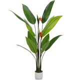 Garvee Pianta Artificiale Paradiso 110-145cm Foglie a Ventaglio UV-Resistente Vaso Pesato Interni Uffici Verde