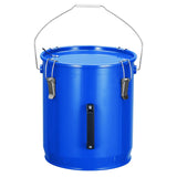 Garvee Contenitore per Olio da Frittura 6 Gal in Acciaio Inox con Coperchio e Clip di Serraggio per Cucina e Trasporto, Acciaio Inox, Argento