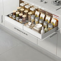 Garvee Organizer per cassetti estensibile, robusto e silenzioso, in acciaio al carbonio, regolabile senza attrezzi, per cucina e bagno, 42-68 cm, nero profondo