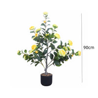 Albero di camelia artificiale Garvee da 3 piedi con fiori realistici per uso interno ed esterno, bassa manutenzione, durevole, verde