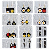 Set di 12 stampi per orecchini in silicone Garvee, ovali ed esagonali, in resina epossidica, versatili per donne e ragazze, per la creazione di gioielli.