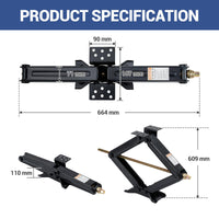 Stabilizzatore per rimorchio per camper Garvee, martinetti a forbice, capacità di carico di 7500 libbre, altezza regolabile, 4-24 pollici, acciaio antiruggine per campeggio in roulotte