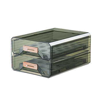 Contenitore per uova Garvee, 2 livelli, tipo cassetto, trasparente, 40 uova, organizzazione della cucina