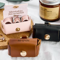 Garvee Marsupio per anelli nuziali per collare di cane, Borsa porta anelli in pelle per cani, Bianco, Compatto ed Elegante