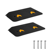 Garvee 2 Pezzi Rampe Soglia Gomma 10 cm 15.000 kg Capacità Antiscivolo Tutto Tempo Protezione Cavi Portatile 61x90 cm per Porte e Auto