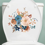 Adesivo per il bagno Garvee con motivo floreale, autoadesivo, impermeabile, rimovibile, in PVC, 30x30 cm, decorazione per sedile del water