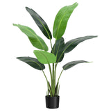Palma artificiale Garvee, uccello del paradiso, 4 piedi, foglie regolabili, materiale in seta resistente, ufficio e soggiorno, verde - Verde