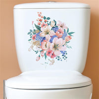 Adesivi per sedile WC Garvee Floral, autoadesivi, rimovibili, in PVC, impermeabili, decorazione per il bagno, stile 2