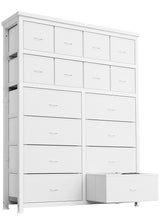 Cassettiera Garvee con 16 cassetti in tessuto per camera da letto, soggiorno, ufficio, corridoio, cameretta dei bambini, grande, robusta, grigia