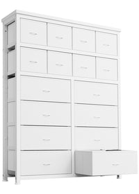 Cassettiera Garvee con 16 cassetti in tessuto per camera da letto, soggiorno, ufficio, corridoio, cameretta dei bambini, grande, robusta, grigia