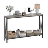 Garvee Console Table Grigia 42.9" Multi-Functional Entryway Sofa Table with MDF Wood and Metal Frame, Large Storage, Easy Assembly, Grey - Grigio