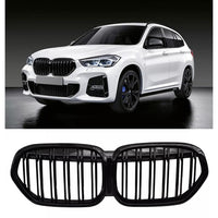 Griglia anteriore Garvee Auto con doppi montanti per X1 F48 F49 2020-2022, plastica ABS, nera, paraurti anteriore, resistente alle intemperie, raffreddamento migliorato