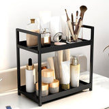 Scaffale Garvee a 2 ripiani per cucina e bagno in ferro e PP per cucina, bagno e soggiorno, robusto, versatile, facile da installare - Come mostrato