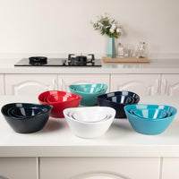 Garvee Set di 4 grandi piatti ovali in porcellana da 42 once, 8 pezzi, bianchi, ergonomicamente impilabili per la cucina e la tavola