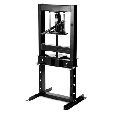 Pressa idraulica Garvee 6T con telaio a H e altezza regolabile, in acciaio, resistente alla ruggine, per officina e riparazione auto