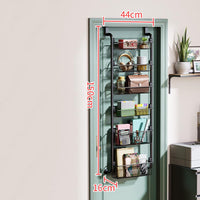 Garvee Organizer per dispensa sopra la porta, porta spezie in metallo con cestelli regolabili per cucina e dispensa, salvaspazio in acciaio al carbonio