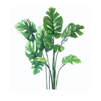 Adesivi murali Garvee Tropical Plants 30 x 90 cm in vinile verde decorativo per soggiorno, camera da letto, cucina, bagno