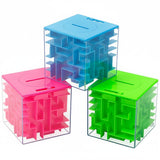 Garvee Set Scatole Labirinto Portasoldi Puzzle Intelligente Bambini Adulti 8x8x8 cm Verde Blu
