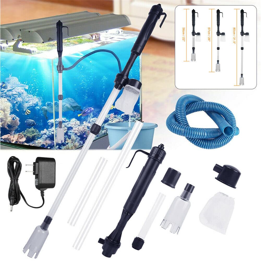 Garvee Limpiador Eléctrico De Grava Para Acuario, Aspiradora Automática, Plástico Duradero, Filtro Y Circulación De Agua, Uso Doméstico