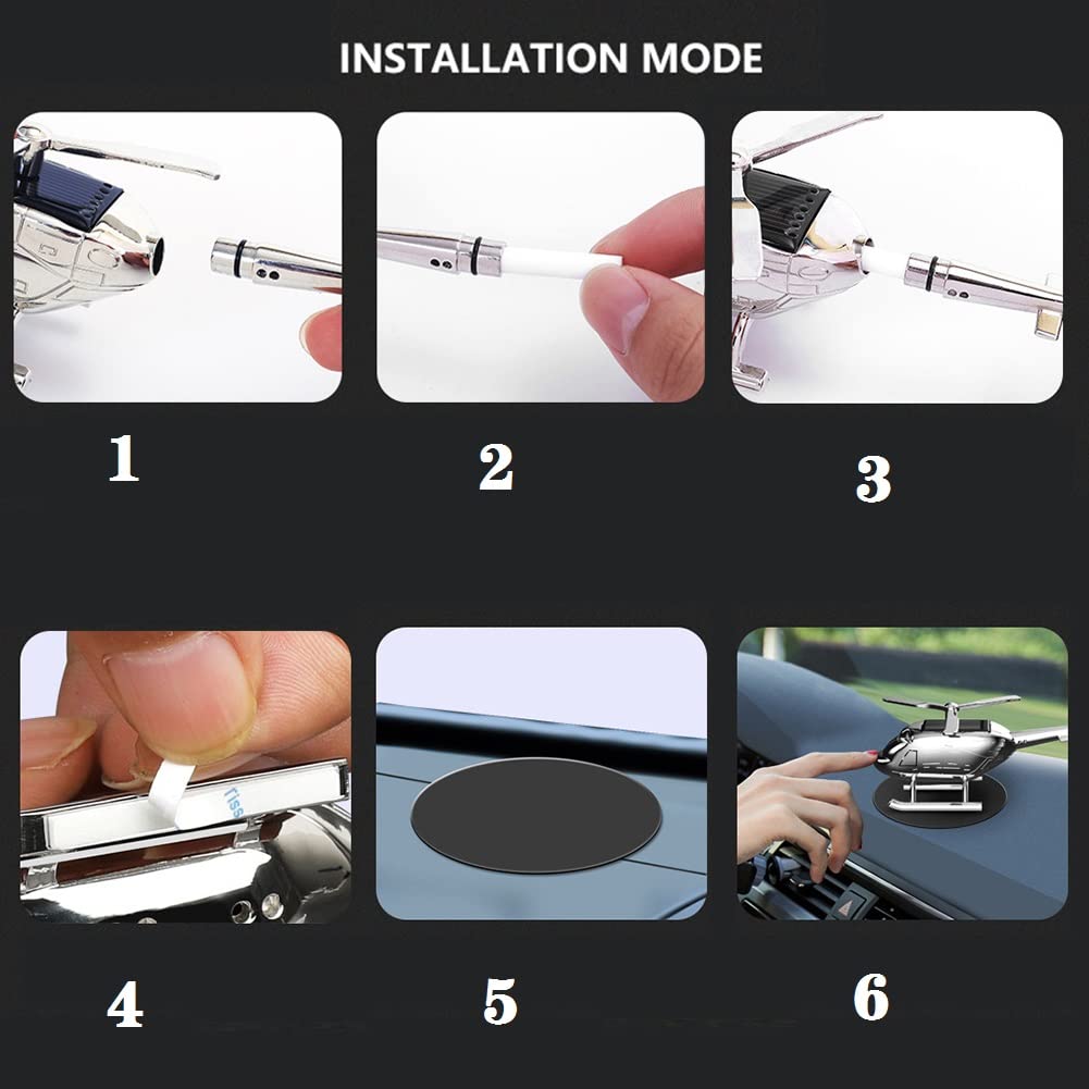 Diffusore di fragranze per auto Garvee Solar a forma di elicottero, aromaterapia, oro, per auto e casa