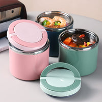 Garvee Termo Térmico para Alimentos Frasco Acero Inoxidable 304 Doble Capa Aislamiento al Vacío Asa Antifugas 630ml/1000ml Ideal Picnic Trabajo