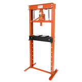 Garvee Pressa Idraulica da Officina 12T H-Frame Regolabile con Piastre di Pressione Acciaio Carbonio Arancione per Garage e Officina - 