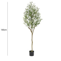 Albero di ulivo artificiale Garvee 180 cm, facile da pulire, design realistico, in poliestere, per soggiorno e ufficio, verde