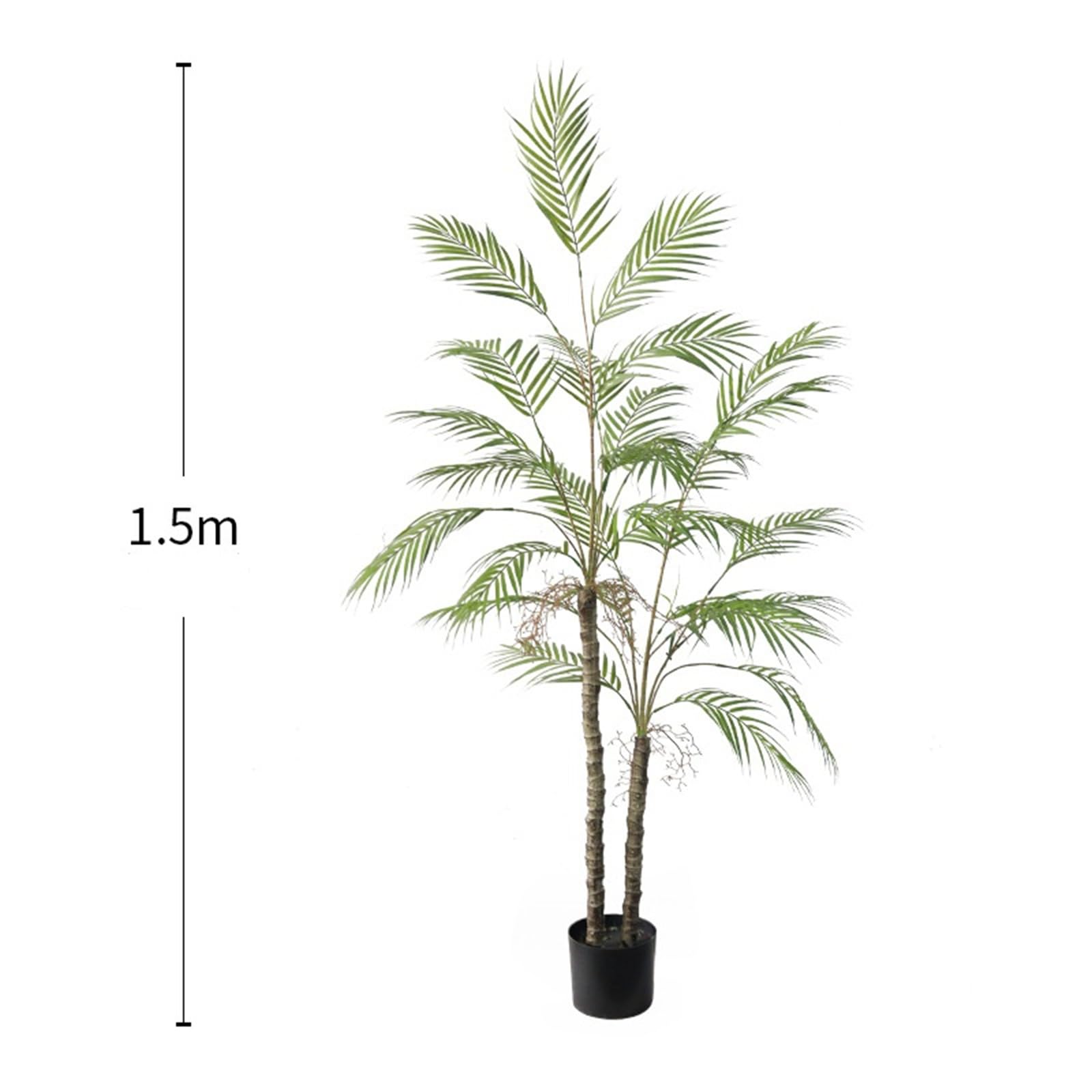Palma Areca artificiale Garvee da 4 piedi/5 piedi, realistica, malleabile, decorazione per interni ed esterni, poliestere e plastica, facile da pulire, verde