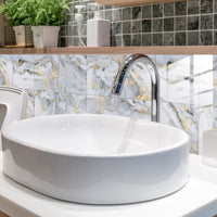 GARVEE Adesivi per piastrelle autoadesivi da 10 pezzi per cucina, bagno, soggiorno, 7,9 x 7,9 pollici, moderno e minimalista