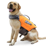 Giubbotto di salvataggio regolabile per cani Garvee con maniglia, elevata galleggiabilità, tessuto Oxford Ripstop 900D, arancione, per cani di piccola e grande taglia, sport acquatici - Come mostrato