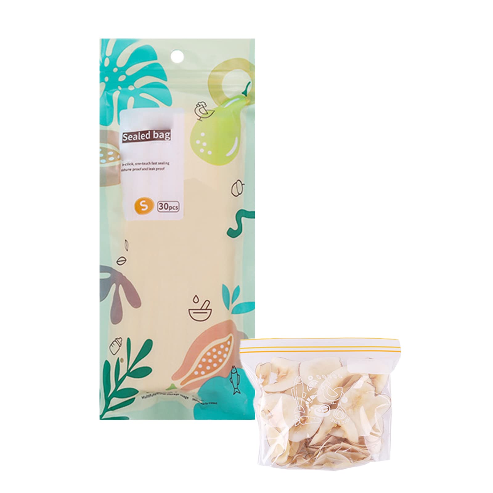 Sacchetti trasparenti per congelatore Garvee per alimenti, per frutta, verdura, carne, pesce, formaggio, piccoli, 30 pezzi