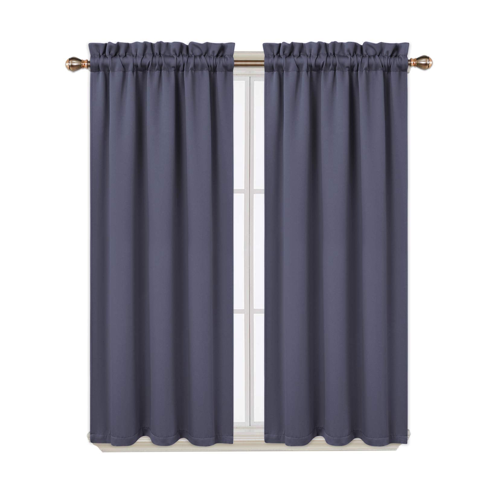 Tende oscuranti Garvee, 2 pezzi, per finestre, soggiorno, cucina, camera da letto, 26x45 pollici, grigio scuro