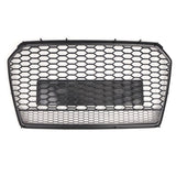 Garvee Griglia Anteriore Centrale a Nido d'Ape per Audi A6 C7 Facelift 2016-2018, ABS Nero Lucido, Stile Sportivo Europeo, Compatibile Paraurti Anteriore