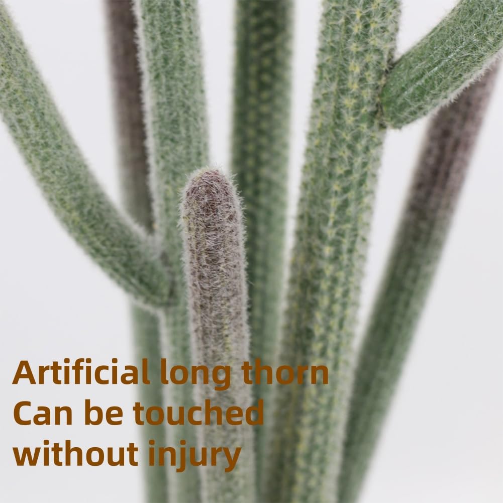 Pianta di cactus artificiale Garvee da 44 pollici, facile da curare, ecologica, per interni ed esterni, per soggiorno e ufficio, verde