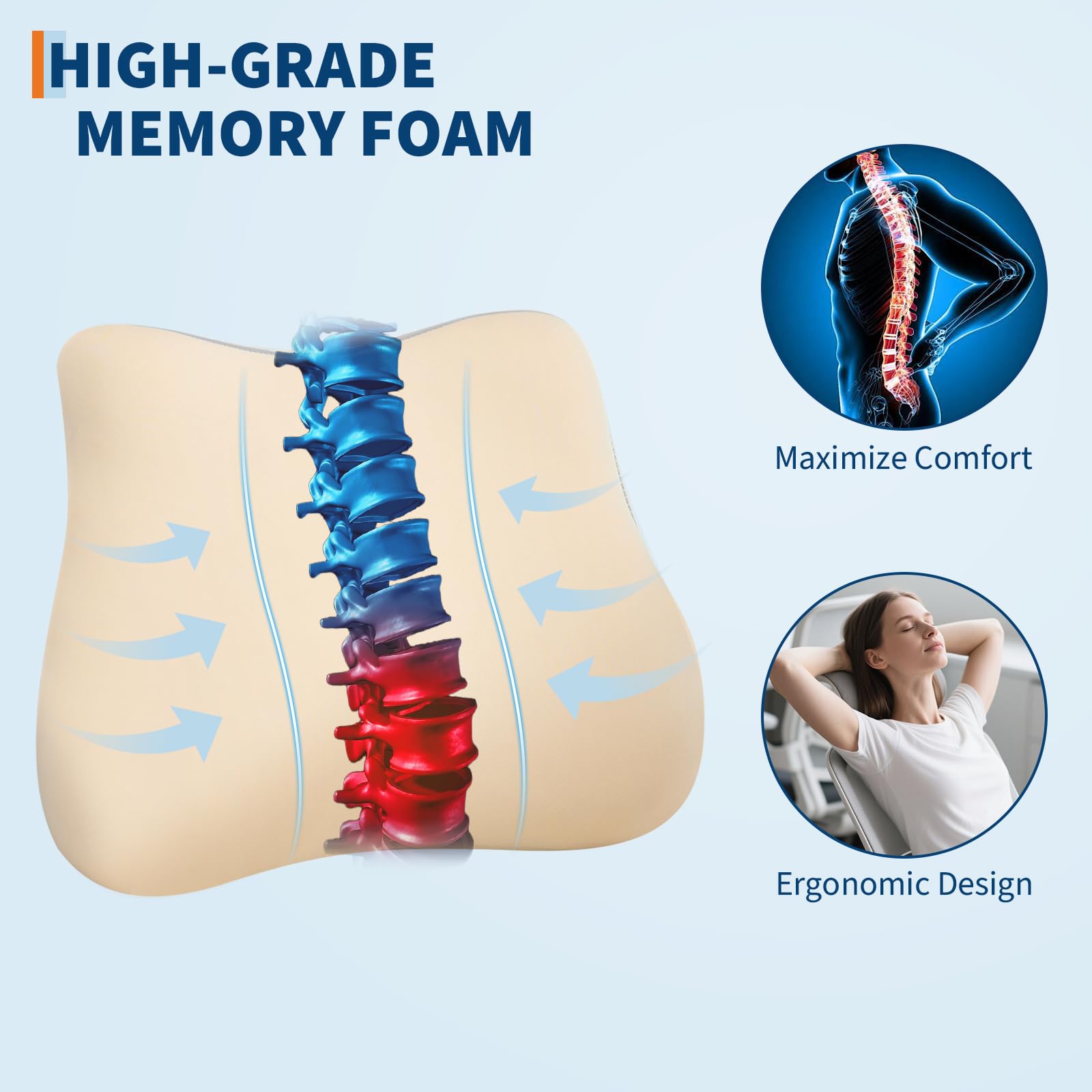 Sedia da ufficio ergonomica Garvee, schienale alto, rete, poggiatesta regolabile, poggiapiedi, beige, ufficio domestico