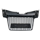 Garvee Griglia Anteriore Stile RS a Nido d'Ape per Audi TT/TTS MK2 Nero Lucido Ricambio Diretto