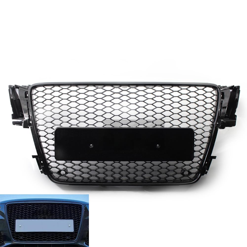 Griglia paraurti anteriore Garvee con design a nido d'ape per A5 B8 8P0 2008-2012, plastica resistente, protezione anteriore per auto, pezzo di ricambio