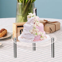 Alzata per Torte Garvee Trasparente 20,3 cm con Gambe Metalliche - Resistente al Calore e Riutilizzabile Torte e Antipasti 115x20x30 cm