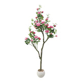 Garvee Albero Artificiale 6FT Indoor Realistico Senza Manutenzione Decorazione Casa Ufficio Verde - Rose Red