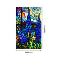 Pellicola per finestre Garvee Retro Floral, protezione UV, rimovibile, senza adesivo, statica, 60x100 cm, per la privacy e il risparmio energetico