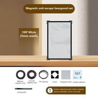 GARVEE Rete di osservazione per acquario 100 x 40 cm, rete invisibile con ventosa magnetica, copertura trasparente anti-fuga