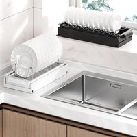 Cassetto da cucina estensibile Garvee, organizer telescopico in acciaio inox per dispensa e bagno, non richiede fori, versatile, moderno