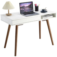 Scrivania moderna bianca Garvee con cassetti per ufficio e camera da letto 42,5"x19,7"x29,5" in legno