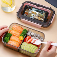 Garvee Lunchbox Bento Box 1100ml Rosa Mit 3 Fächern Auslaufsicher Für Schule Und Arbeit Kompakt