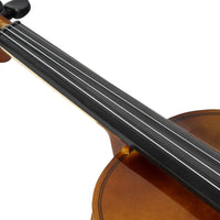 Violino acustico Garvee per principianti, in legno di abete, con custodia e archetto, strumento per principianti per orchestra e banda da concerto