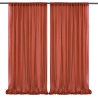 Garvee 2 tende per fondali staccabili in tessuto morbido plissettato per palcoscenici, feste di matrimonio, fotografia 1,5 x 2,4 m caramello