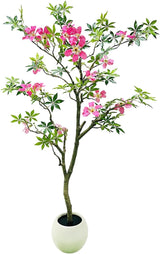 Garvee Pianta Artificiale Albero Finto Realistico 5 Piedi con Foglie e Fiori Naturali Decorazione per Soggiorno Ufficio Matrimonio Tessuto di Seta Verde